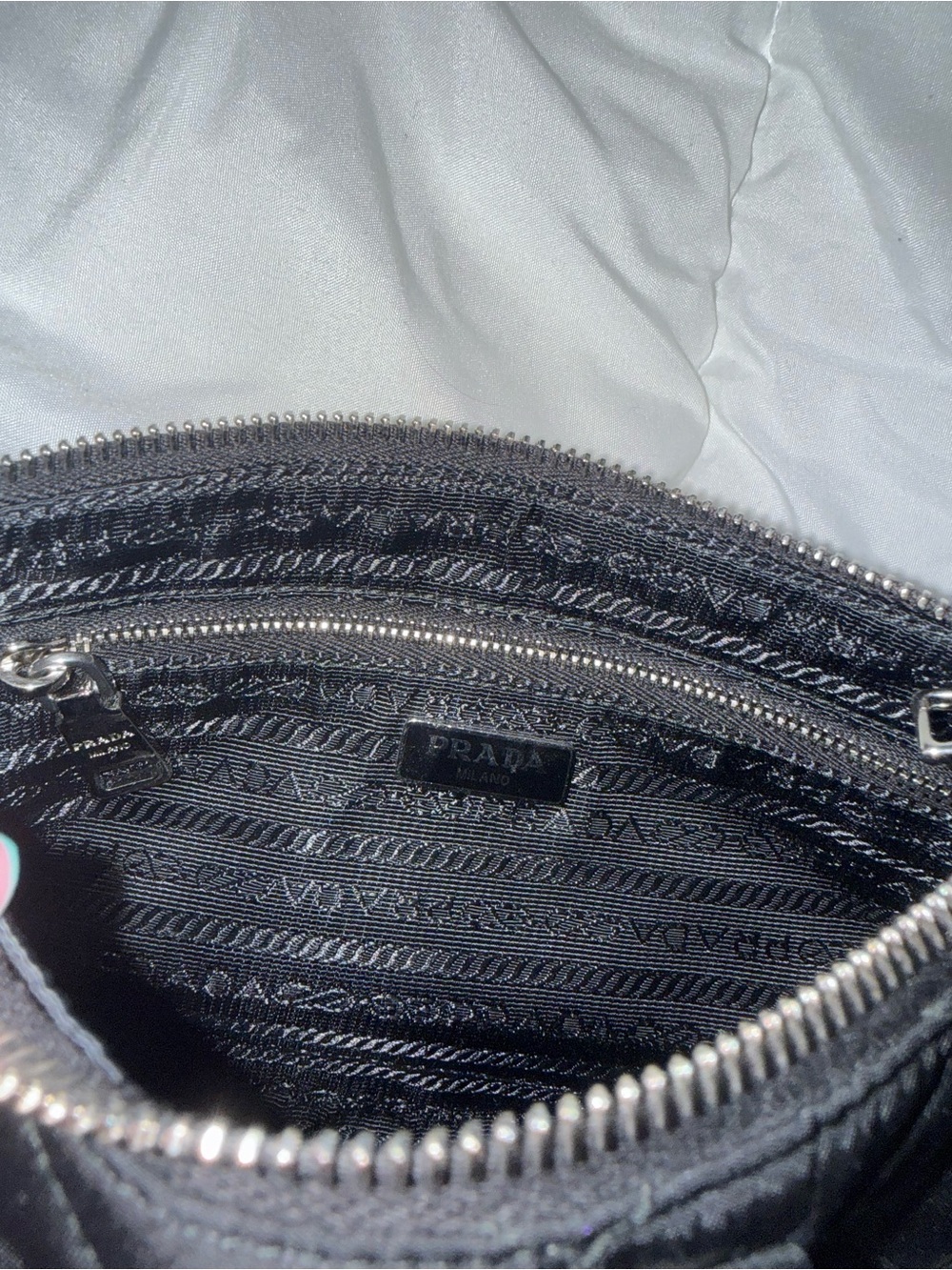 Authentic Prada Quilted Black Shoulder Bag with Chain Strap in great condition - Picture 7 of 9